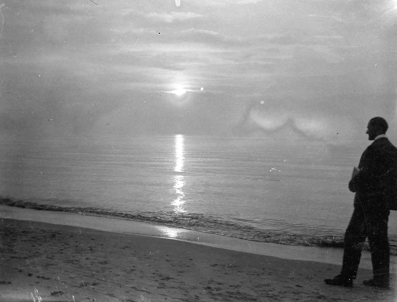 Lyonel Feininger at the Beach in Deep