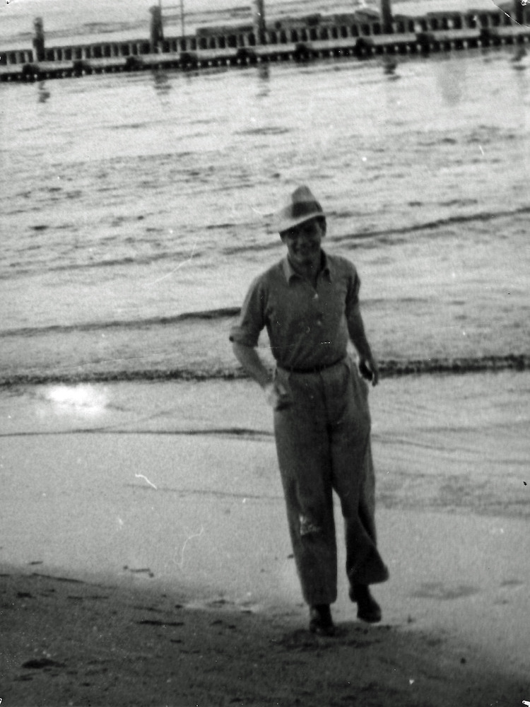 Theodore Spicer Simson on the Beach in Deep I