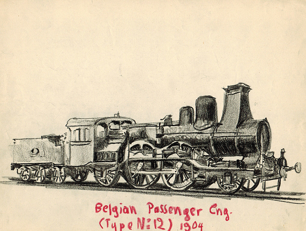 Locomotives. Belgian Passenger Engine, Type No. 12, 1904
