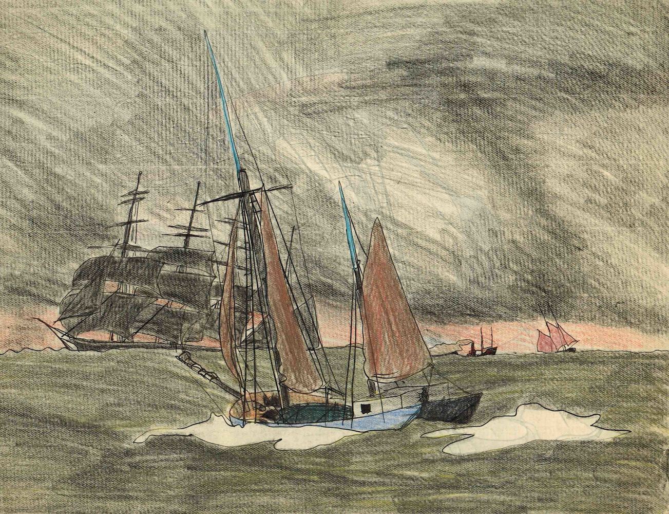Fischerboot vor heraufziehendem Sturm*