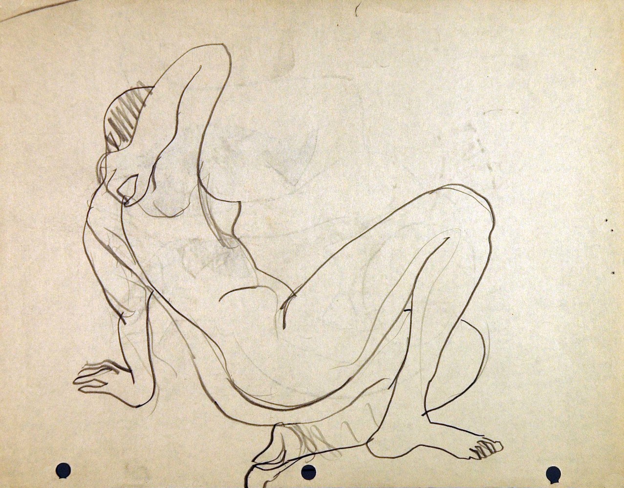 Nude with Hand on Shoulder