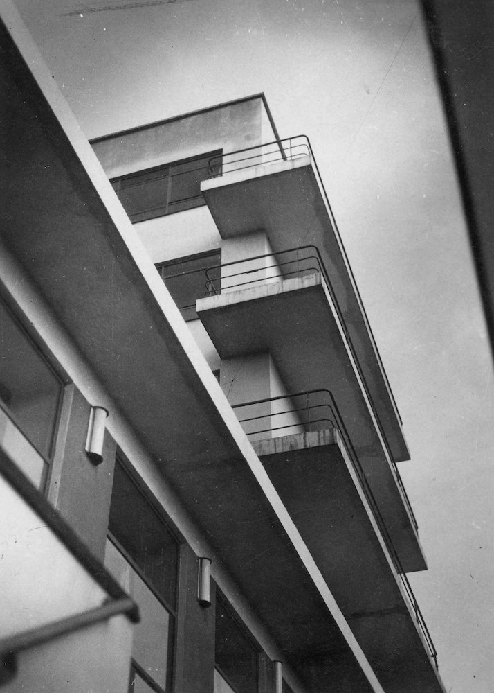 Balconies of the studios - Bauhaus Dessau