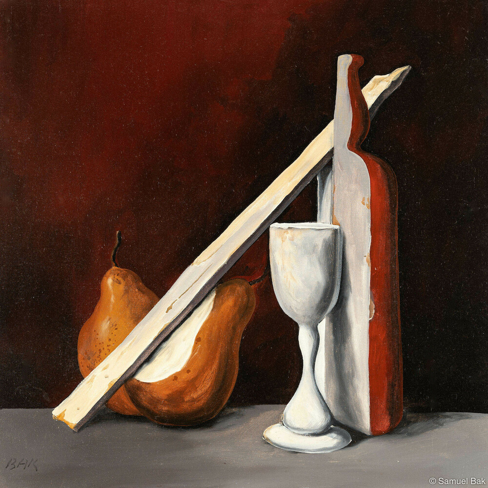 Still Life with Bottle and Pears