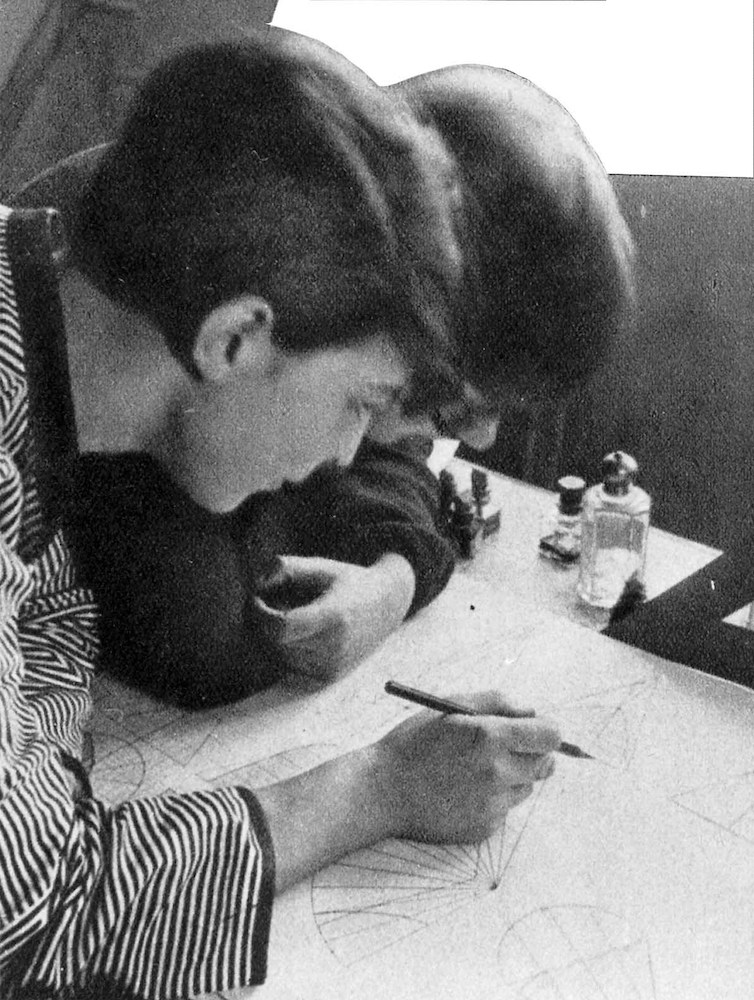 Bauhaus Students. Geometrical drawing