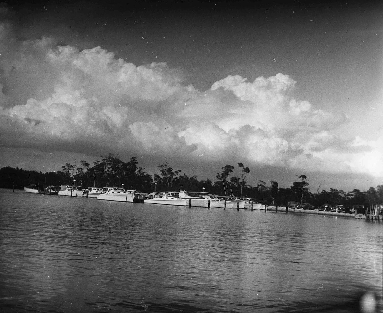 Florida. Harbor Scenery with Clouds