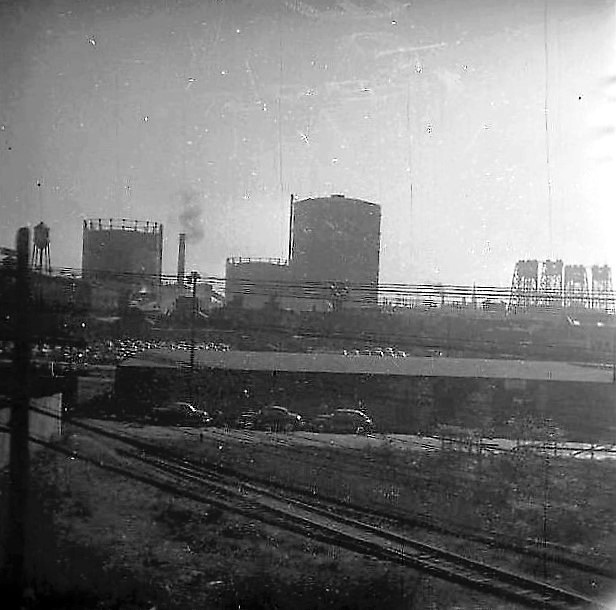 Dock Bridge Newark photographed from Train III
