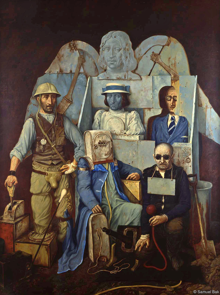 Group Portrait with a Blue Angel / Gruppenportrait mit blauem Engel