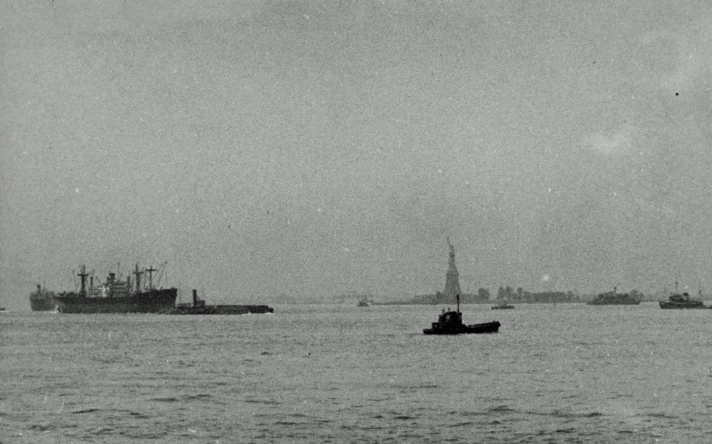 Schiffsverkehr vor der Statue of Liberty