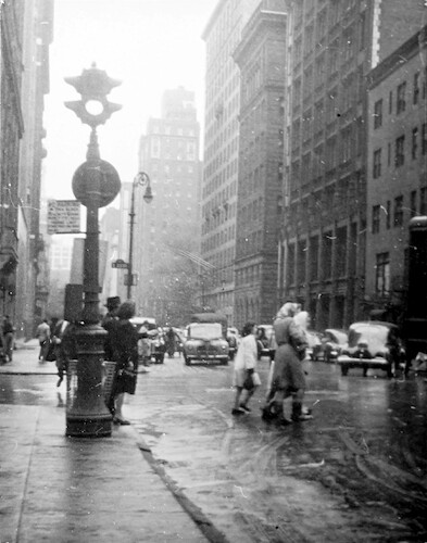 Rainy Day. Pedestrians at the Crossing [E 23rd St.]