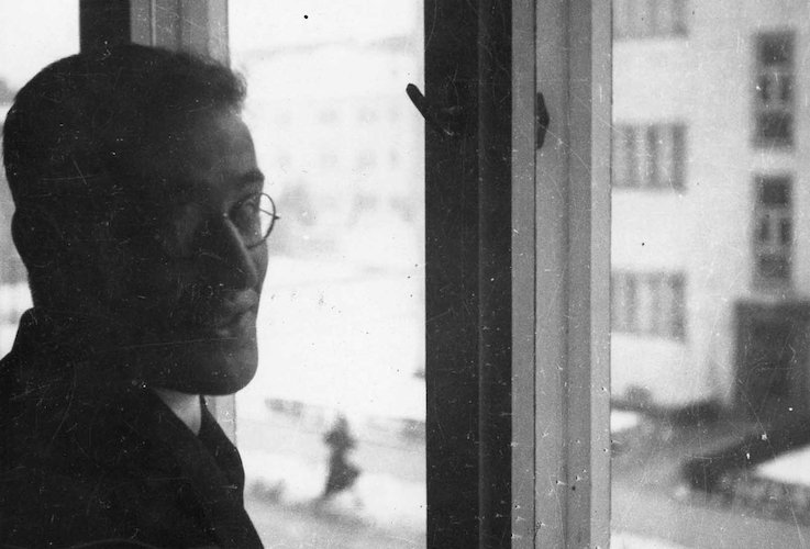 Laurence Feininger at the Window in the Parental Apartment in Berlin-Siemensstadt