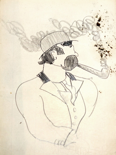 Gentleman with smoking pipe