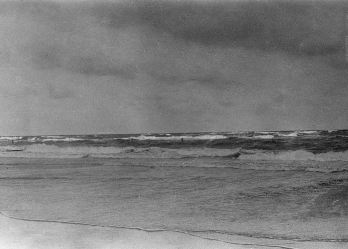 Baltic Sea swell on cloudy Day