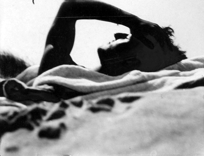 Laurence Feininger am Strand