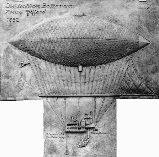 Der Mensch fliegt - Der lenkbare Ballon von Henry Giffard 1852