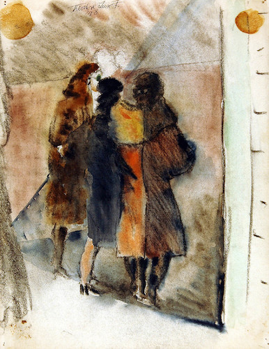 Drei Frauen am Schaufenster