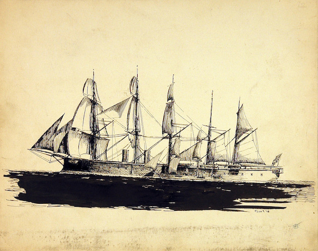 British Battleship Minotaur of 1863