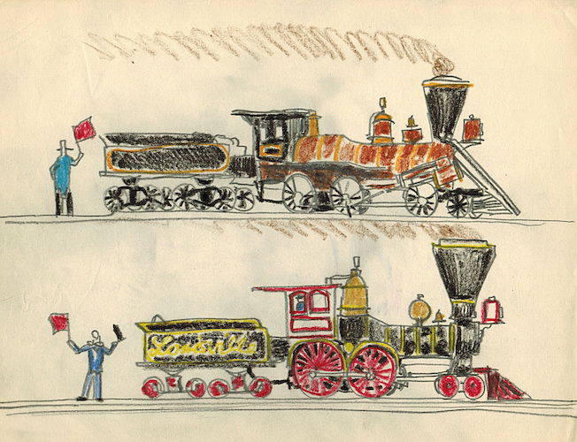 Zwei Lokomotive