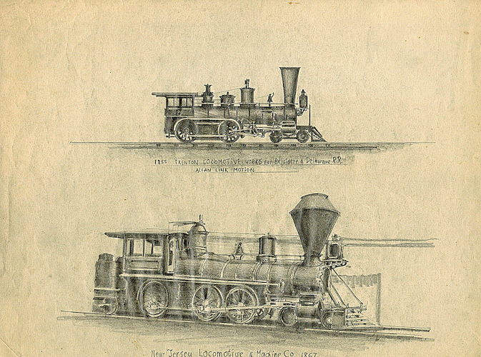 1855 Trenton Locomotive und New Jersey Locomotive*