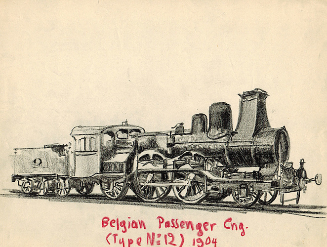 Lokomotiven. Eine Belgische Passagierlokomotive, Typ Nr. 12, 1904*