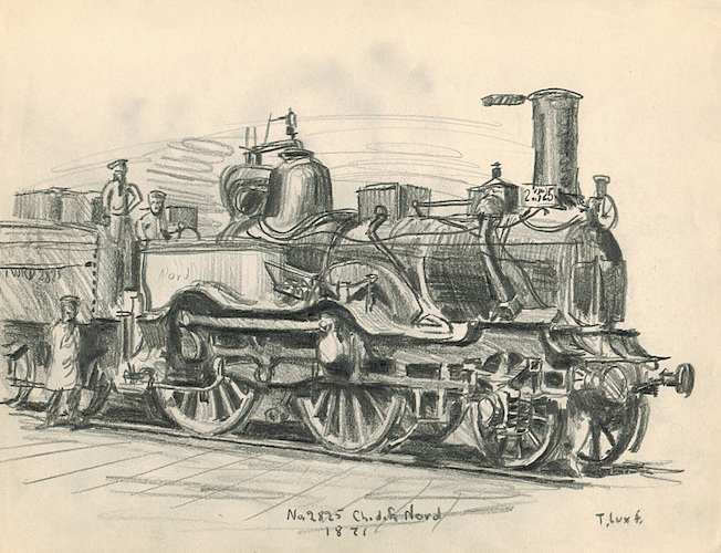 Lokomotiven. No. 2825 Ch.d.f. Nord 1871 / Die 