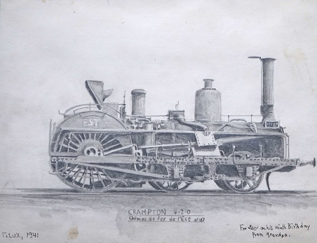 Lokomotiven. Crampton 4-2-0, Chemins de Fer de l'Est No. 187 / Die 