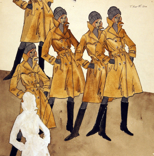 Fashion. Girls in Raincoats