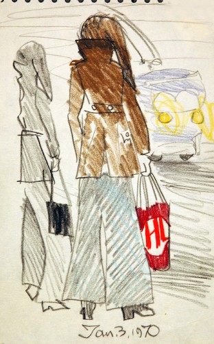 A Woman with a HL Shopping Bag