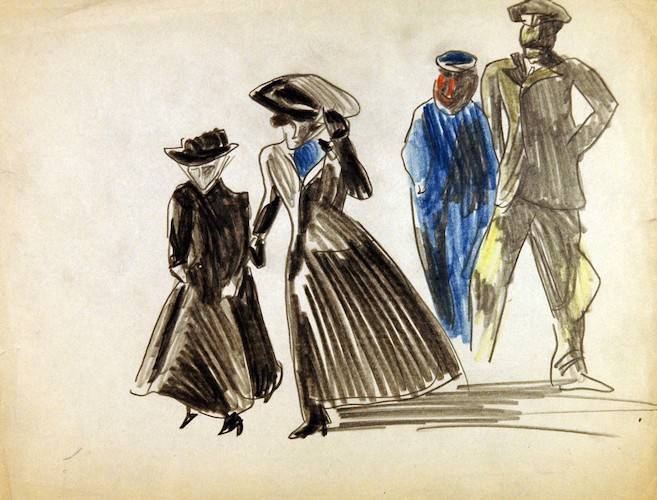 French Sketches. Two Women and Two Men