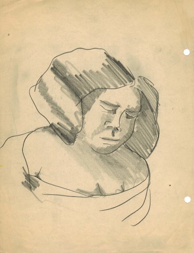 Woman with Eyes Closed I