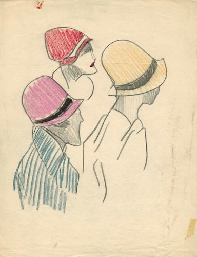 Three Women with cloche Hats