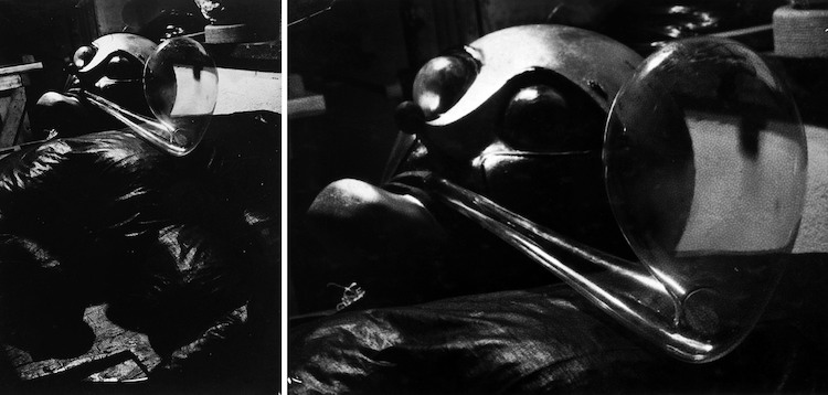 Still Life with Mask by T. Lux Feininger for the Bauhaus stage class