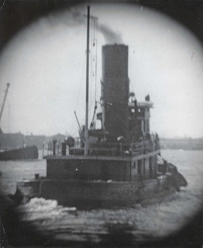 Tugboat, Sternview (telescope view)