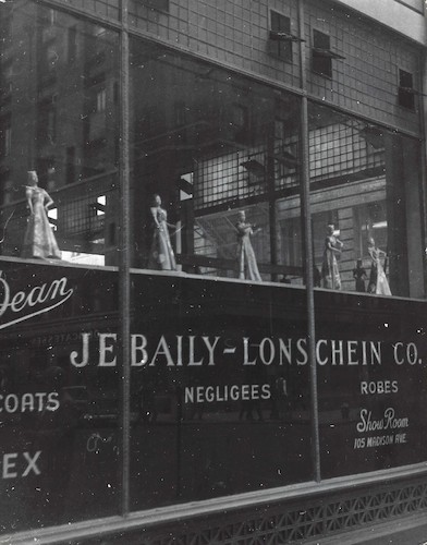 Jebaily-Lonschein Co. Show room window on Madison Ave.