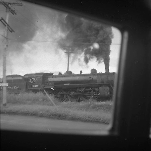 The Pittsfield Express leaving Falls Village (Engine No. 1309 of the N.Y., New Haven & Hartford R.R.)