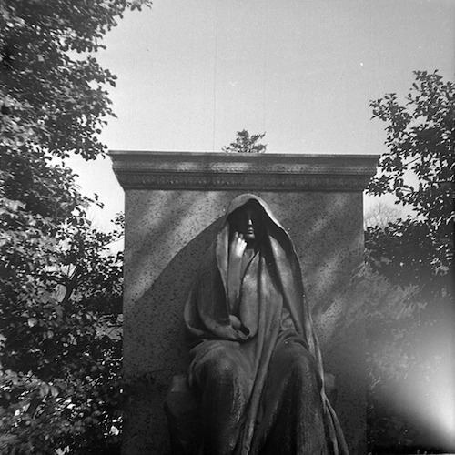 Rock Creek Cemetery, Tomb of Mrs. Henry Adams with Statue by Augustus St. Gaudens I