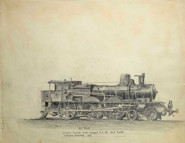 Locomotives. Express Engine of the Compagnie P.-L.-M. Série 2600, No. 2614