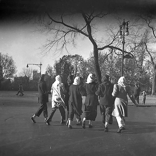 Group of Young Women walking III