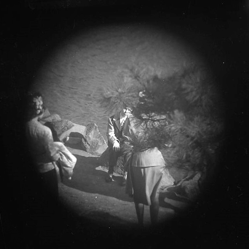 Cental Park. People at the Waterfront I [Telescope view]