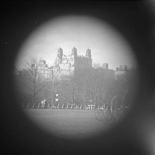 Central Park. View to Upper West Side, The Beresford I [Telescope view]