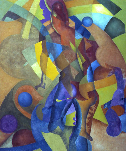 Very Abstract Figure Composition with Circular Shapes