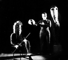 Mask-Scene. Performer: Werner Siedhoff (center)