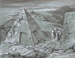 Three Scientists in a Landscape